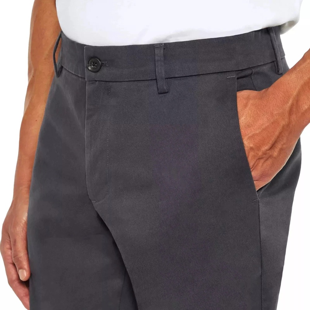 Banana Republic Chino Pants Men 38x30 Straight Fit Slim through Hip Thigh Gray - Picture 4 of 7